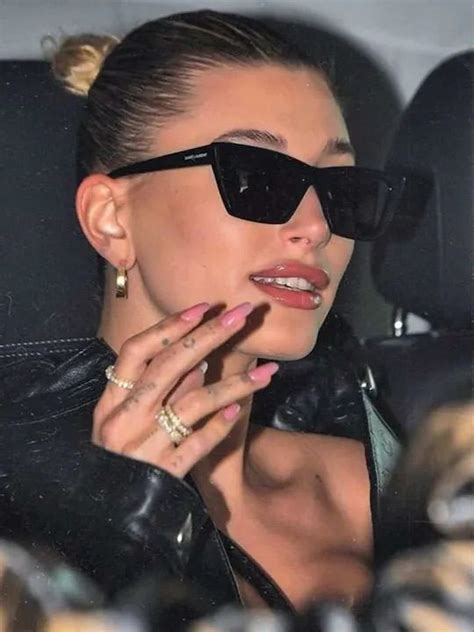 hailey bieber sunglasses saint laurent